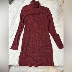 Red sweater dress